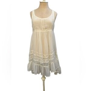 Billabong Ever So Sweet Cream Babydoll Dress - Size Small